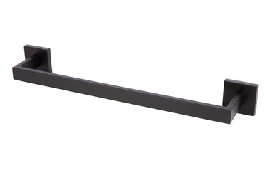 Cofan – Toallero de Baño Negro Mate | Acero Inoxidable | Diseño Cuadrado | 45 cm | Kit de Fijación Incluido